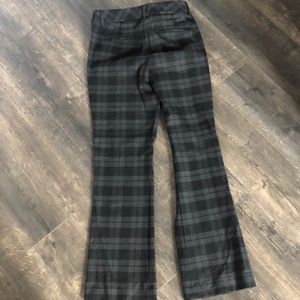 Express- Low Rise Plaid Straight Flare Pant